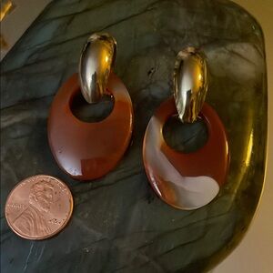Elegant carnelian pierced earrings. Semi precious stone ,NEW